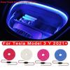 4 Colors Car Front Trunk Frunk LED Surround Light Strip Modified Lighting for Tesla Model 3 Y + Flexible Front Trunk