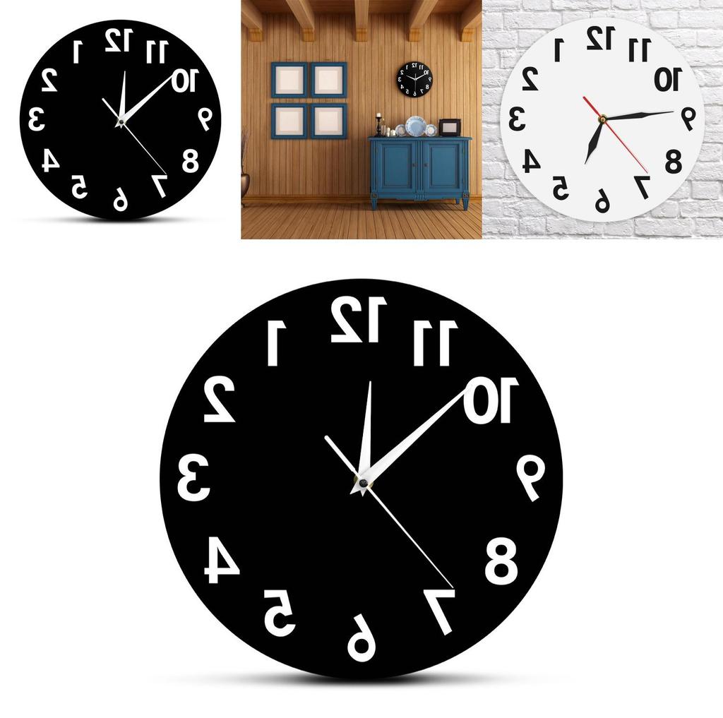 Обратный противоударный настенный акриловый clock со светодиодным дисплеем для декора гостиной