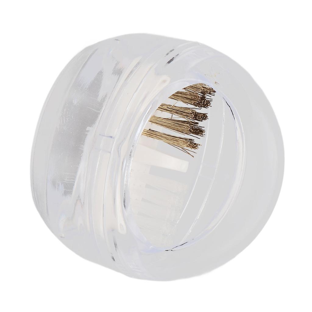 Nail Cleaning Brush Box Professional Portable Manicure Polishing Brush Box for Nail Art Beauty Salon Transparent