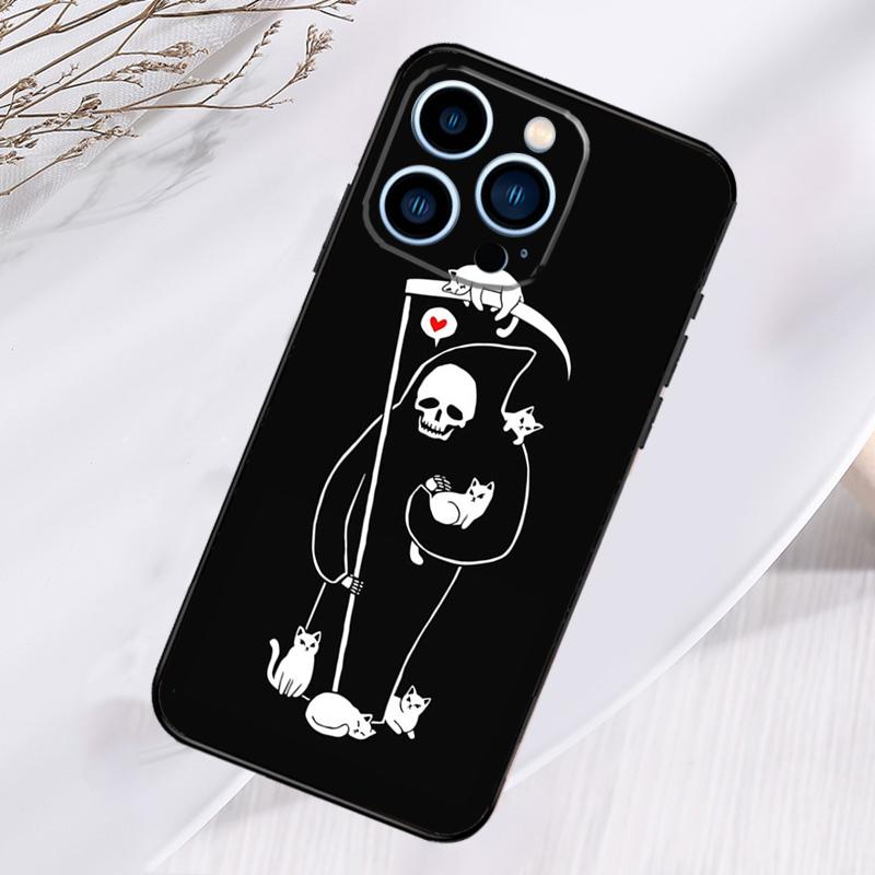 Reaper Skull Skeleton Phone Case For iPhone 17 Pro Max 16 15 13 12 11 14 Pro Max Plus 13 12 Mini 16e 17 Air Cover