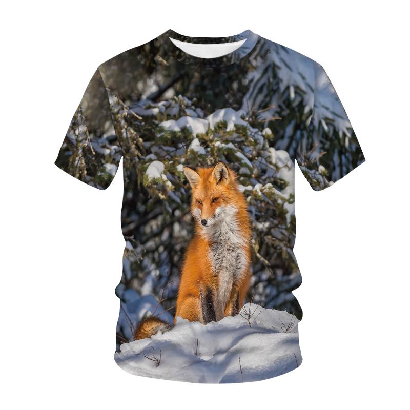 Kawaii Animals Foxes 3D Printed Kids T Shirt Fashion Casual Cartoons T Shirt Boys Girls Детская одежда для девочек