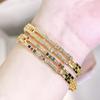 WWJ Simple этнический стиль золотой мини CZ цирконий полый теннисный браслет дамский банкет помолвка ювелирные изделия аксессуары