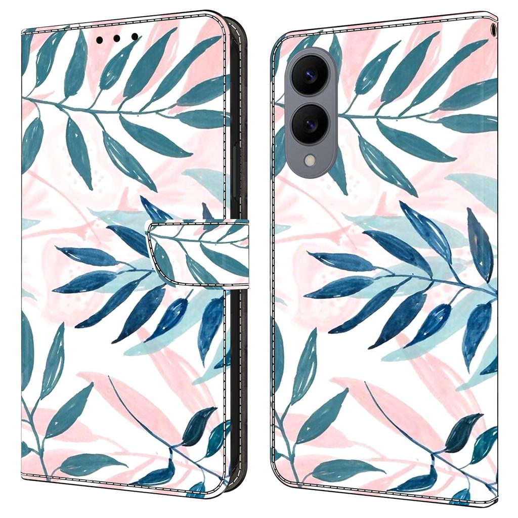 Для Samsung Galaxy S25 Edge Чехол-кошелек с подставкой с печатным рисунком из ПУ кожи откидной чехол для телефона