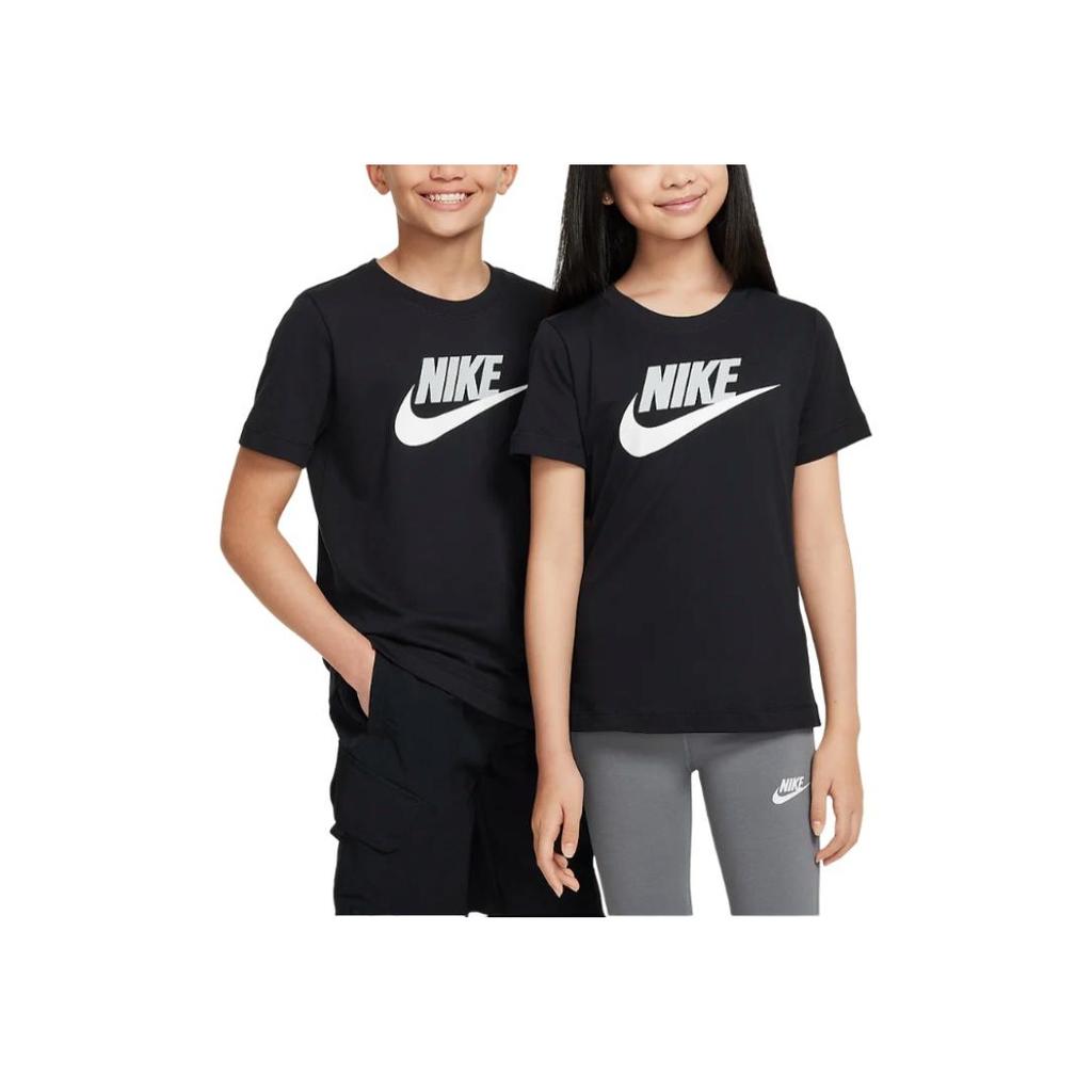 Nike Спортивная одежда, удобная, мягкая, дышащая, с коротким рукавом, футболка, детские топы, черный цвет FZ5178-010