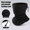 Fleece Neckerchief Scarf Solid Color Adjustable Drawstring Warm Polar Fleece Riding Face Guard Cold Weather Scarf