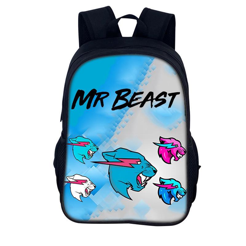 Рюкзак Mr Beast Lightning Cat Для Студентов И Для Активного Отдыха Нейлон Креативный Узор