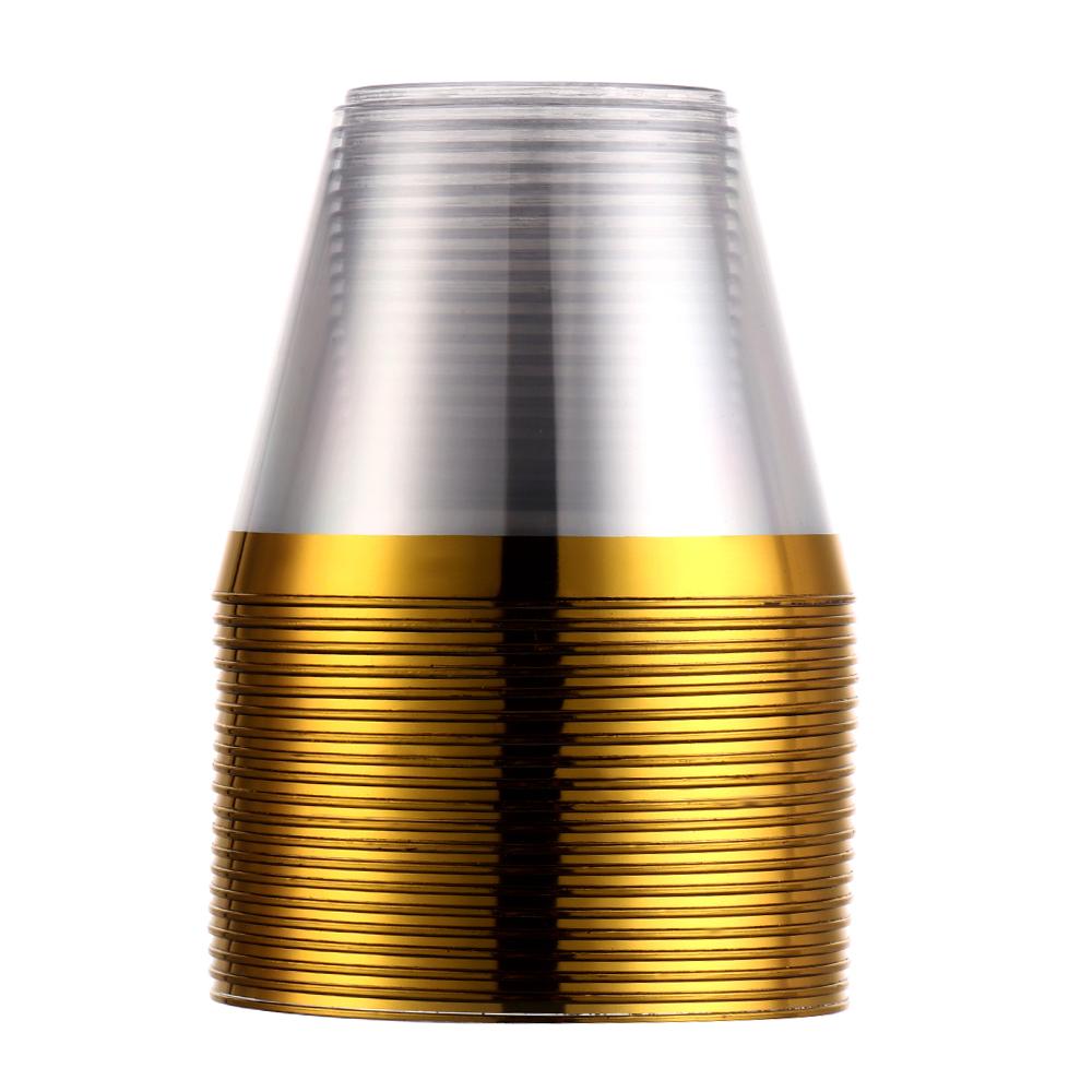 10/20/30pcs Rose Gold Wine Wedding Supplies Disposable Plastic Cups Tableware Transparent