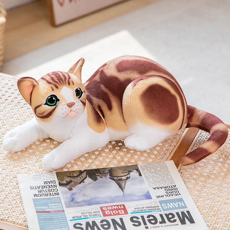 Мягкая игрушка в виде реалистичной кошки, плюшевая игрушка, имитация американской короткошерстной кошки, милая кукла, игрушки для домашних животных, домашний декор, подарок для девочек на день рождения