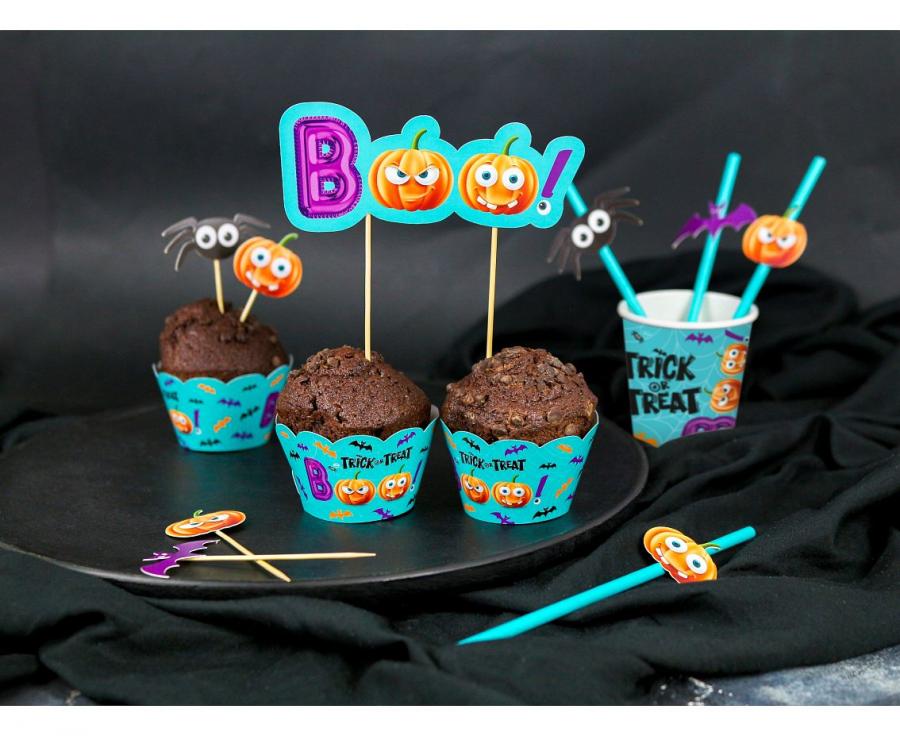 Topper Dekoracja Do Ciasta Tortu Boo! Halloween