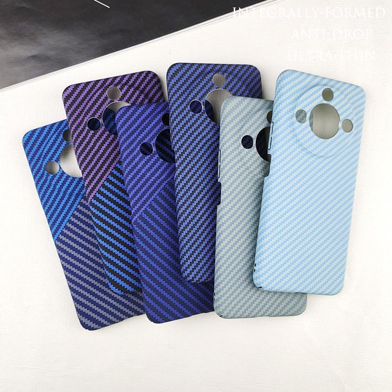 Luxury Ultra Thin Carbon Fiber Textured Phone Case For Honor X60 X50 X40 X30 Pro GT X9c Smart Anti-Fingerprints Hard PC Full Protective Cover Shell