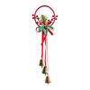 Iron Retro Christmas Bell Red Star Bow Car Decoration Xmas Tree Hanging Bells  Home Decoration