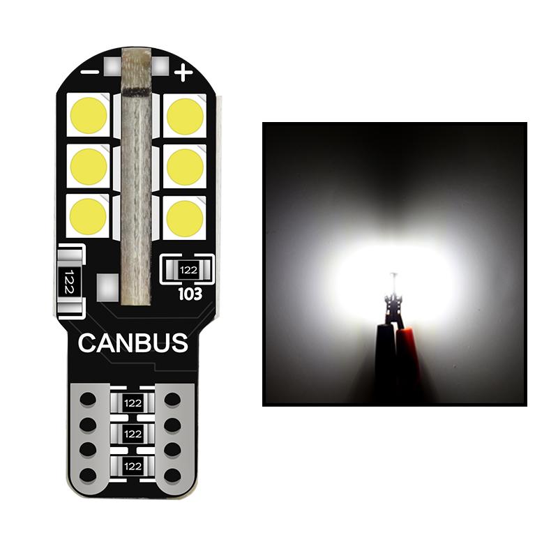 2Pcs W5W LED T10 Led Canbus 168 194 LED Bulb 24SMD Car Side Marker Light License Plate Lamp White Blue Yellow Red Pink 12V 6000K