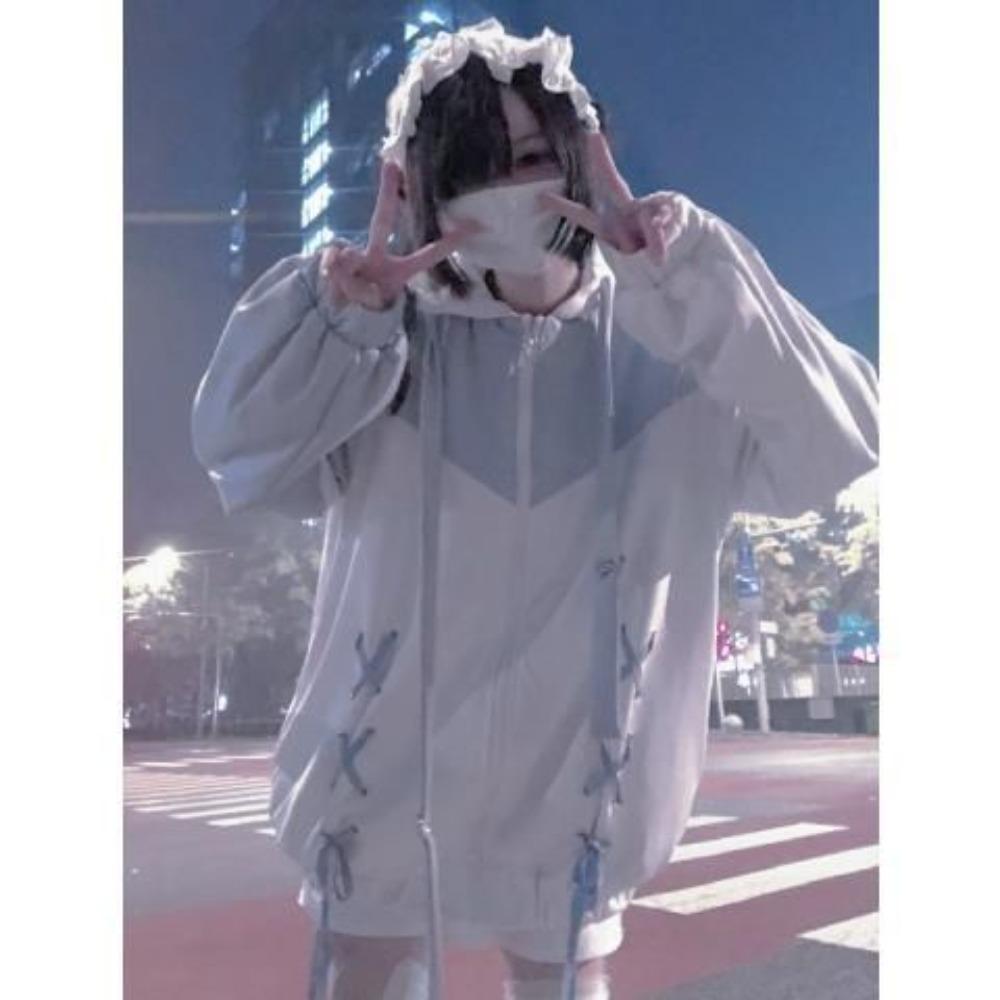 Y2K толстовки женские Harajuku Kawaii одежда большой размер толстовка симпатичная женская новая японская повседневная мода готическая куртка пальто