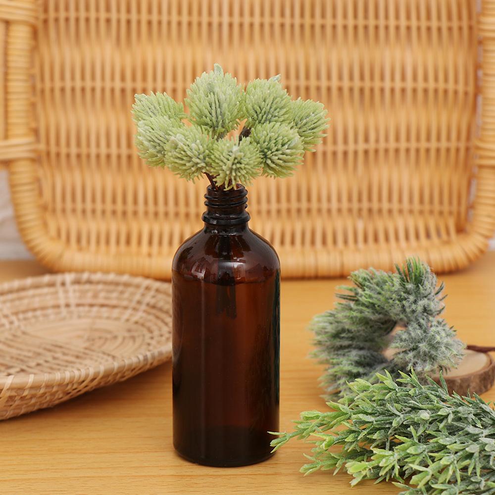6PCS/Bundle DIY Xmas Ornament Home Decor Pine Artificial Flowers Simulation Plants Faux Grass