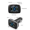 E-ACE Car TPMS Tire Pressure Monitoring System Smart Display Alarm Monitoring System USB Charging Auto Security With 4 Sensors