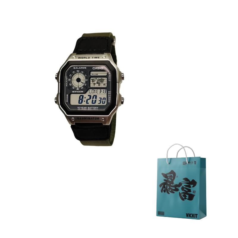 Casio Унисекс Подростковые Черные Часы AE-1200WH-1C(Watch3--)