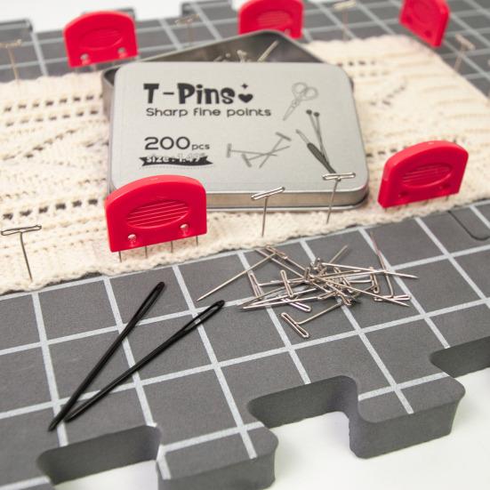 Набор ковриков для блокирования вязания. Плотный пенопластовый коврик с сеткой. Многоразовая односторонняя блокировочная доска для вязания крючком или спицами.