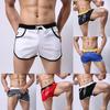 Men Color Block Summer Sports Gym Drawstring Shorts Beach Pants Swimming Trunks