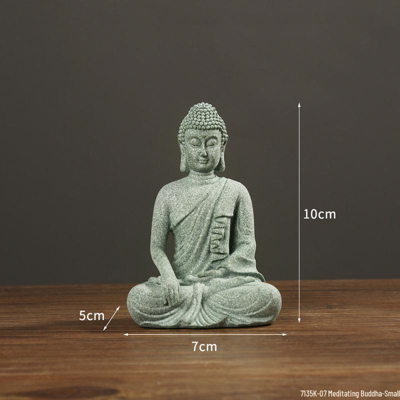 Envy Porcelain Stone Lantern: Small Chinese Pavilion Ornament for Desktop or Fish Tank Scenery.