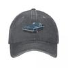 Mercury Cougar in caspian blue Baseball Cap black Golf Hat Luxury Unisex cap Rugby Unisexs Womens