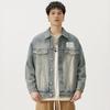 Retro Denim Jacket Men'S Loose Large Size Trendy Top Tooling Jacket Trendy Denim