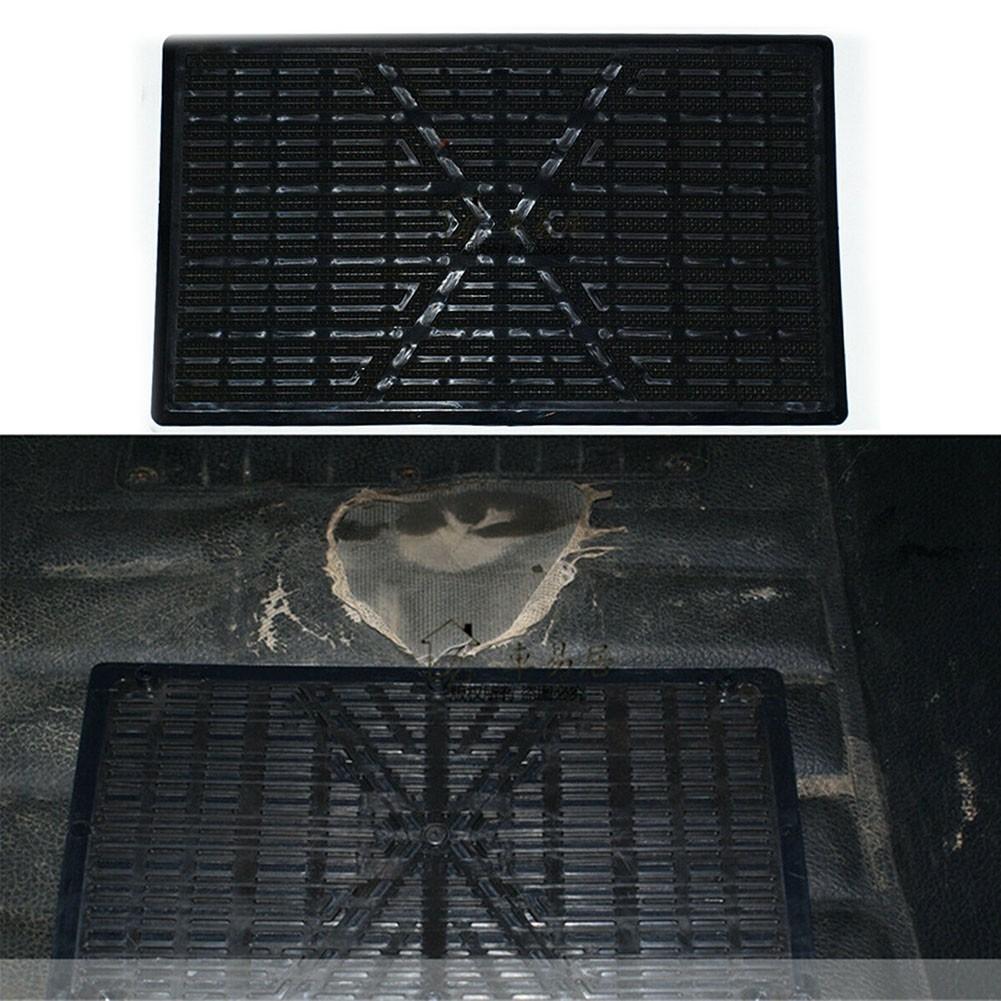 Car Interior-Car Carpet Plate Floor Pad Heel Foot Mat Pedal Patch Cover Black PVC Waterproof