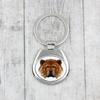 Chow Chow - Geometric Keychain with a Photo and the Inscription Art-Dog