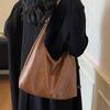Autumn and Winter Large-capacity Retro Bag Women's 2025 New Simple Casual Shoulder Messenger Bag Versatile Commuter Tote Bag