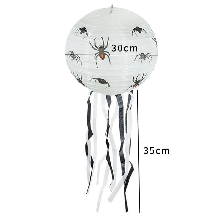 Halloween Led Light Paper Lantern Spider Ghost Pumpkin Bat Pendant Ornament Halloween Party Outdoor Decoration AVE