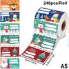 200-500Pcs Christmas Stickers Christmas Tree Santa Hat Self-Adhesive Gift Tags Pvc Gift Wrapping Seals Decals Party Decorations