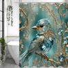 Креативная шторка для душа Blue Bird Tree Jewel, Декоративная шторка для душа для ванной комнаты, Водонепроницаемая шторка для душа с крючками