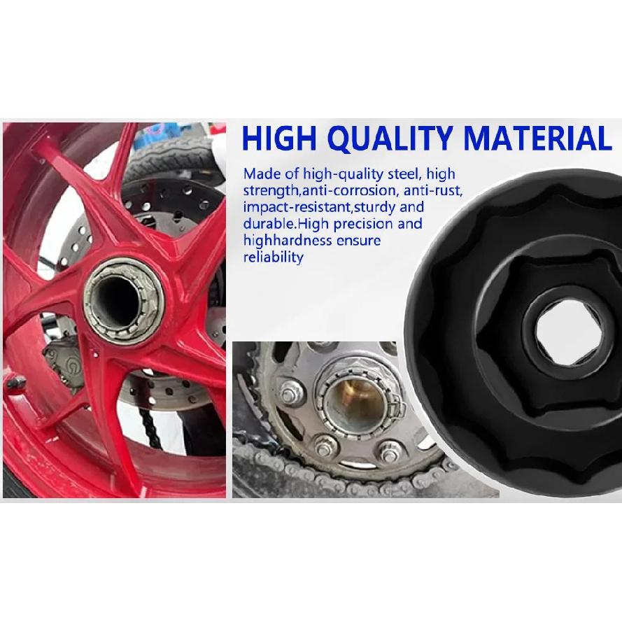 Motorcycle Axle Tool Kit Front and Rear Aluminum Nut for Ducati 1098, 1198, Multiroad 1200, Panigali 1199, 30mm, 55mm