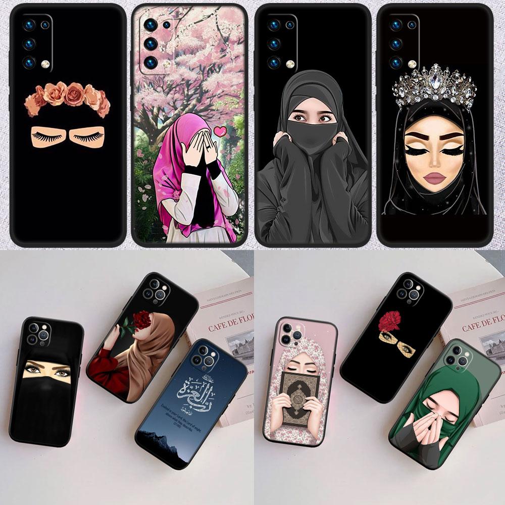 Islamic Muslim Girls Hijab New High-End Shell Phone Case for iPhone 16 15 14 13 12 Pro Max Plus Mini