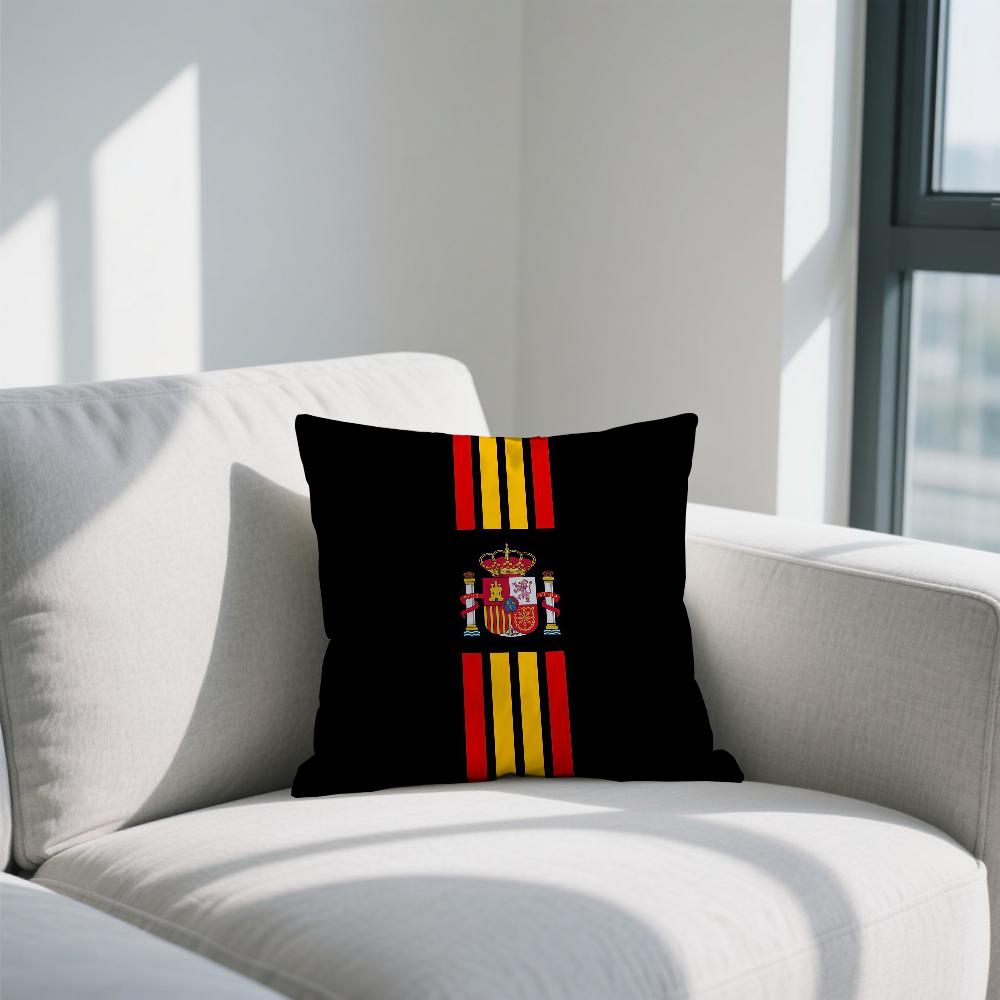 S-Испания Флаг Крутая наволочка Двусторонняя Печатная Полиэстер Наволочка Рисунок Декоративная Молния Наволочка
