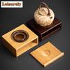 Zne Bamboo Teapot Warmer Роскошный чайник для заваривания чая с подогревателем свечей Набор Trivet Tea Veve Kettle Stand Поднос для подачи чая Аксессуары Орнамент