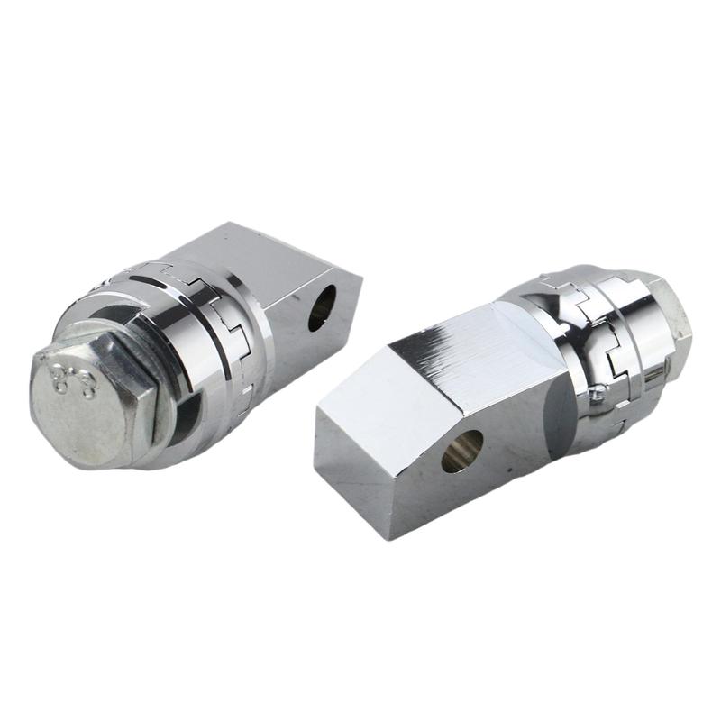 2x Chrome Floorboards Adapters Kit Replacement for Shadow ACE VT400/750
