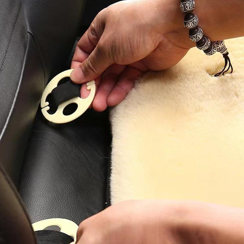 Универсальная подушка для автомобильного сиденья, толстый плюшевый мягкий чехол для автомобильного сиденья с искусственным мехом