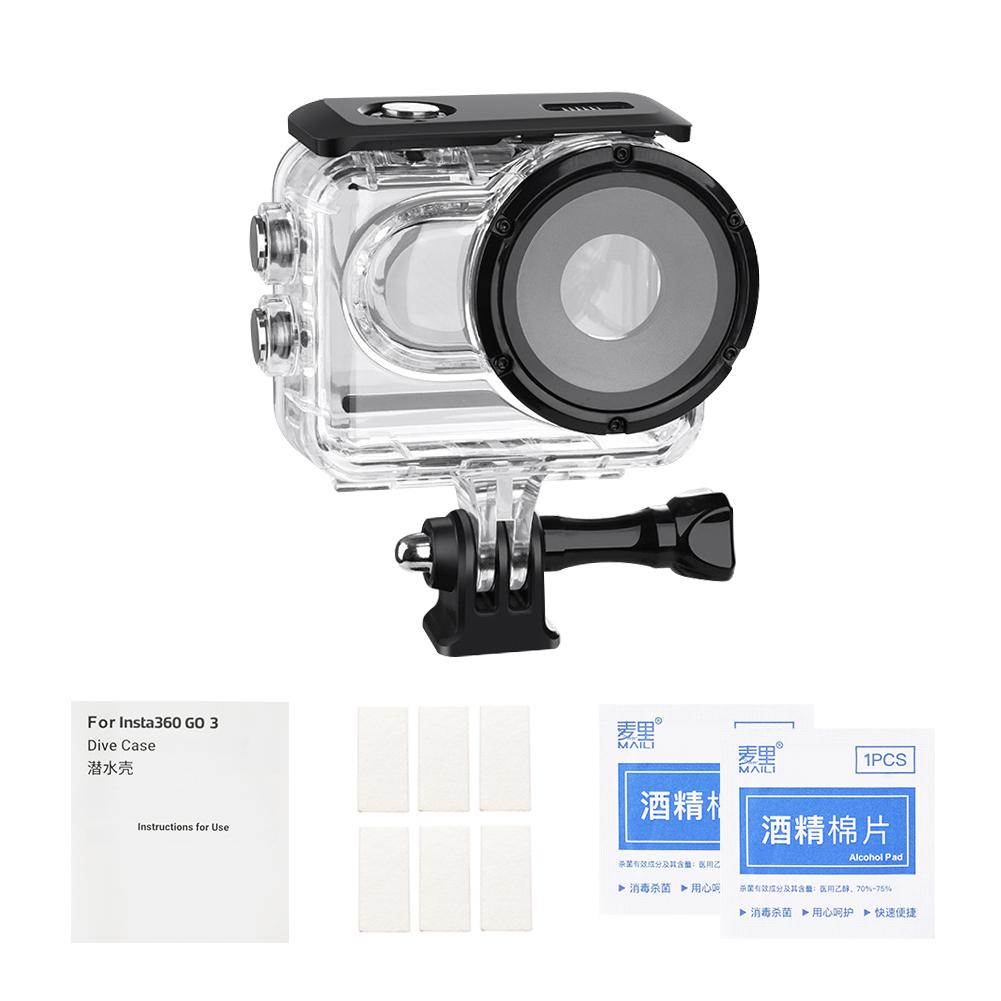 60M/196FT водонепроницаемый защитный чехол для дайвинга прозрачный сенсорный экран для Insta360 GO 3S/GO 3 аксессуары для камеры