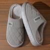 Men Winter Plus Velvet Cotton Slippers Casual Warm Thick Soled Large Size Anti Slip Indoor Shoes 38-47