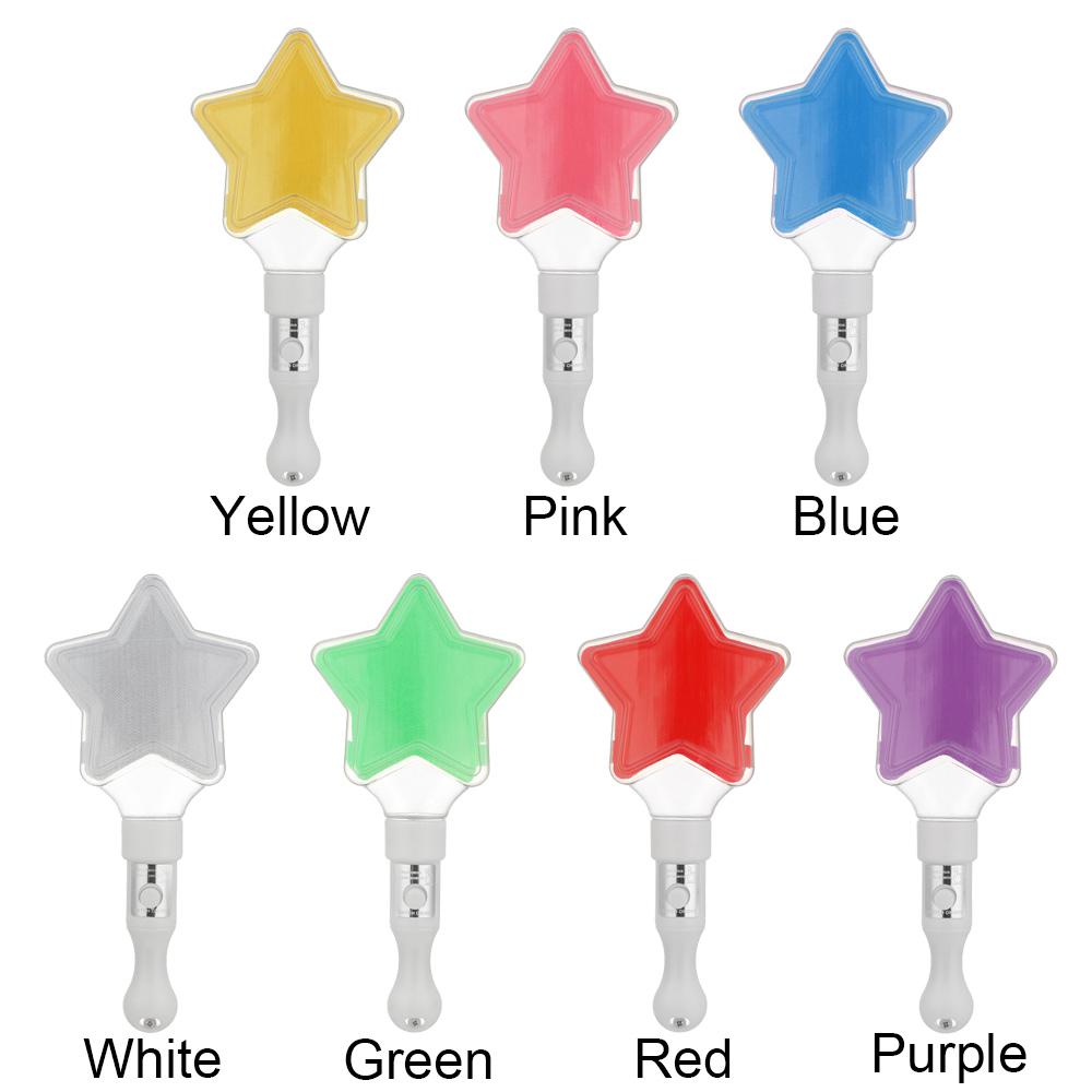 Kids Toy Fans Support Hand Lamp Performance Prop Fluorescent Stick Support Stick Glow Star Concert