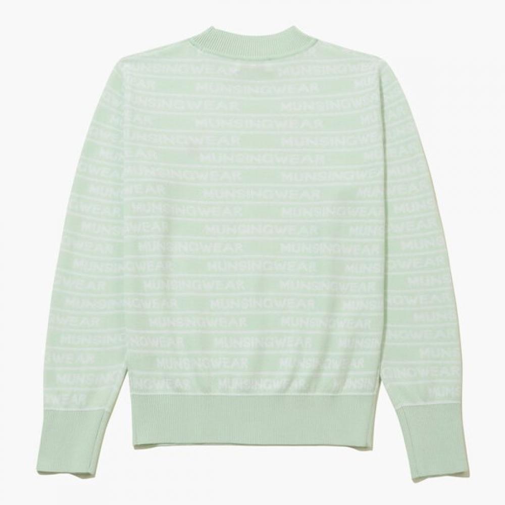 Munsingwear Women Season Pattern Sweater Mint Mr122lsw12