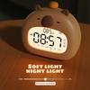 Bedside LED Clock Kids Alarm Clock Children's Sleep Trainier Temperature Display With Rechargeable Control Digital Cute Capybara