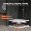 Shower Curb Kit, 914x914mm Shower Pan Kit with 160mm Central Drain, Lightweight EPS Shower Installation Kits with 2 Waterproof Cloths, Shower Pan
