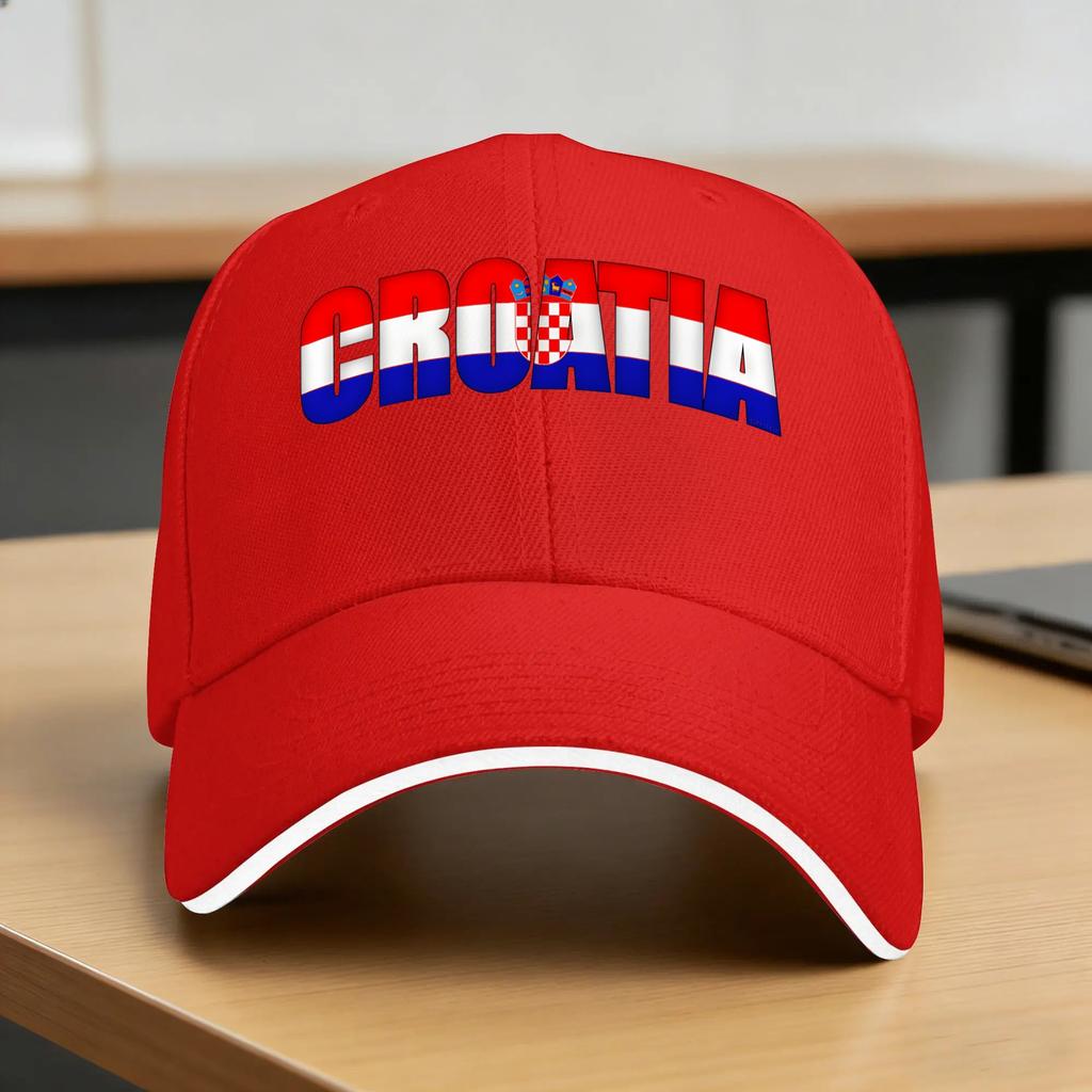 Croatia Hrvatska Flag Zagreb Croatian Baseball Cap Couple Women Summer yk Cool Hiking Fishing Sunscreen Snapback Cap