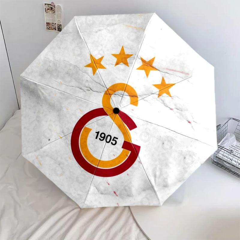 Galatasaray2pattern, automatic folding umbrella, portable and foldable design, 8 ribs, a Christmas or birthday gift.