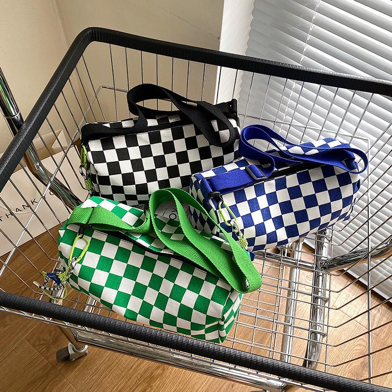 All-match One-shoulder Diagonal Wide-shoulder Boston Bag Fashion Pillow Bag