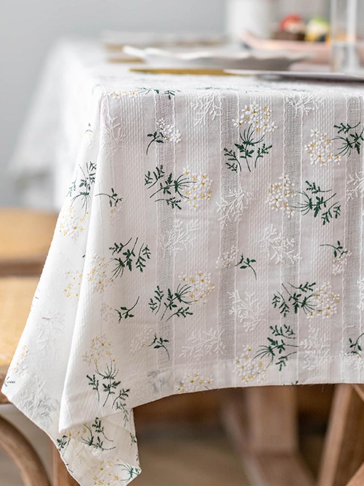 Корейский стиль, хлопковая скатерть с кисточками и ромашками, украшение для чайного стола, прямоугольное покрытие для стола для кухни, свадебной столовой