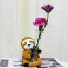 Sloth Shaped Test Tube Flower Pot Resin Test Handcrafted Tabletop Vase