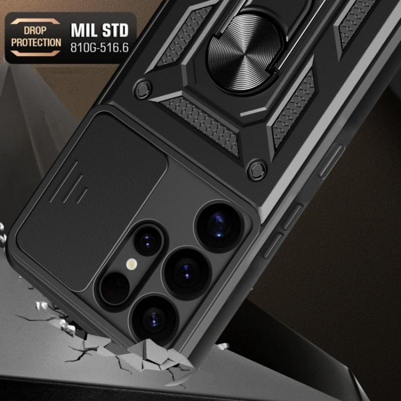 Для Samsung Galaxy S25 Plus FE Магнитный держатель-кольцо для пальца Военный защитный чехол