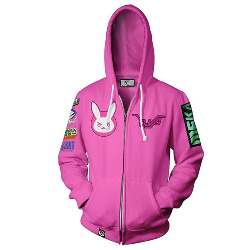 Halloween Costume Overwatch Hooded Sweatshirts Genji DV.a Lucio Full Zip Thin Hoodies Cool Pullover Coat Jacket Cosplay